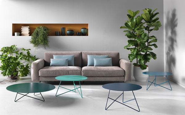 Table basse Ermione en métal — Bleu navy