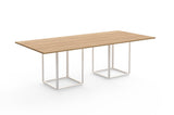 Table de diner Florence rectangulaire — Natural Oak w. White Frame
