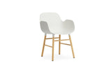 Chaise avec accoudoirs Form Oak — White