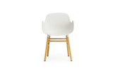 Chaise avec accoudoirs Form Oak — White