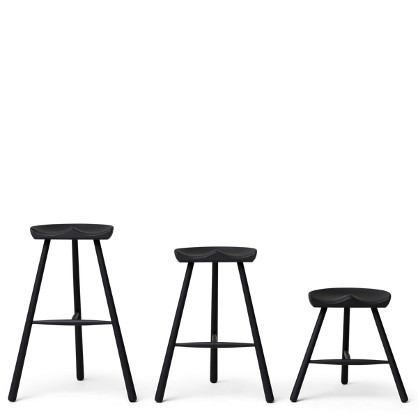 Tabouret de bar Shoemaker 68 — Hêtre noir