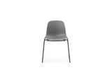 Chaise Form Stacking Black Steel — Grey