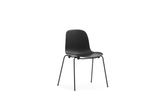 Chaise Form Stacking Black Steel — Black