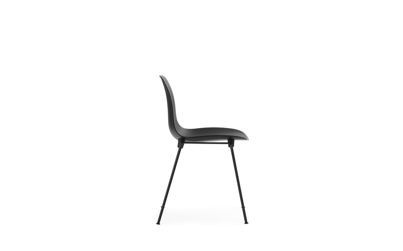 Chaise Form Stacking Black Steel — Black