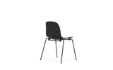 Chaise Form Stacking Black Steel — Black