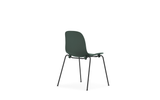 Chaise Form Stacking Black Steel — Green