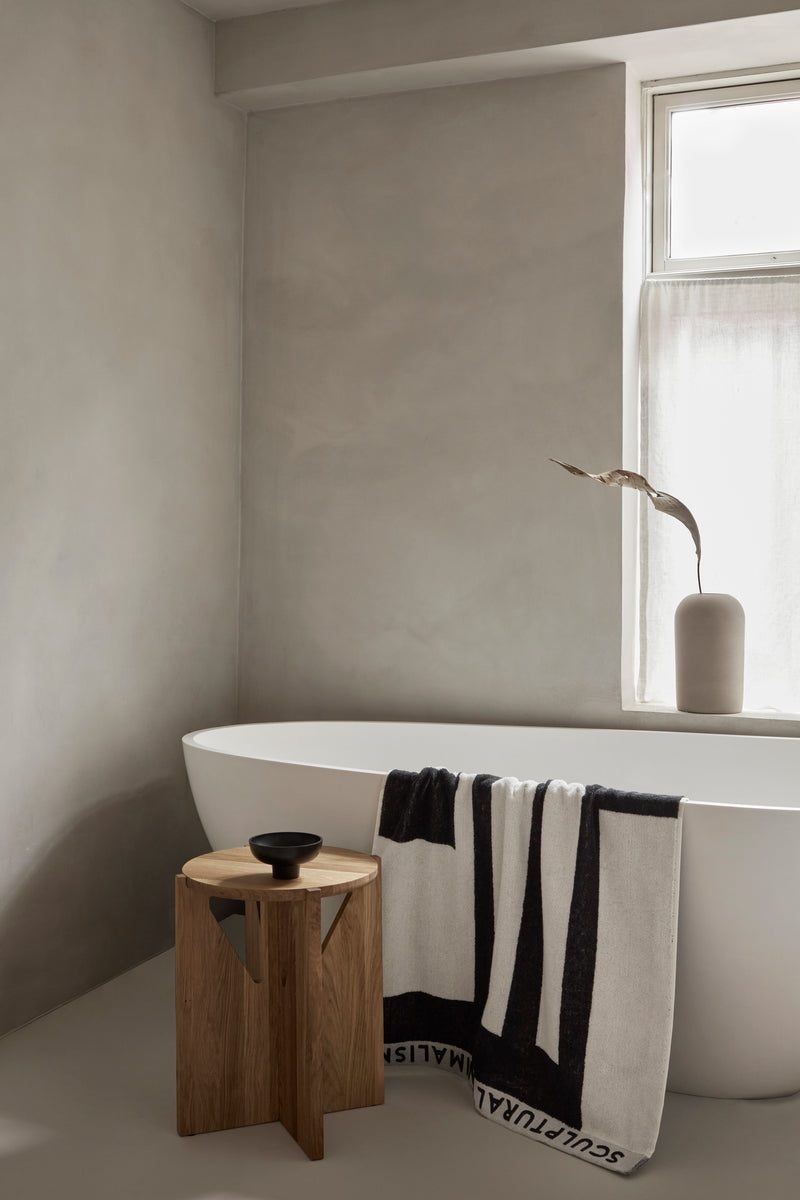 Tabouret Simple — Chêne foncé