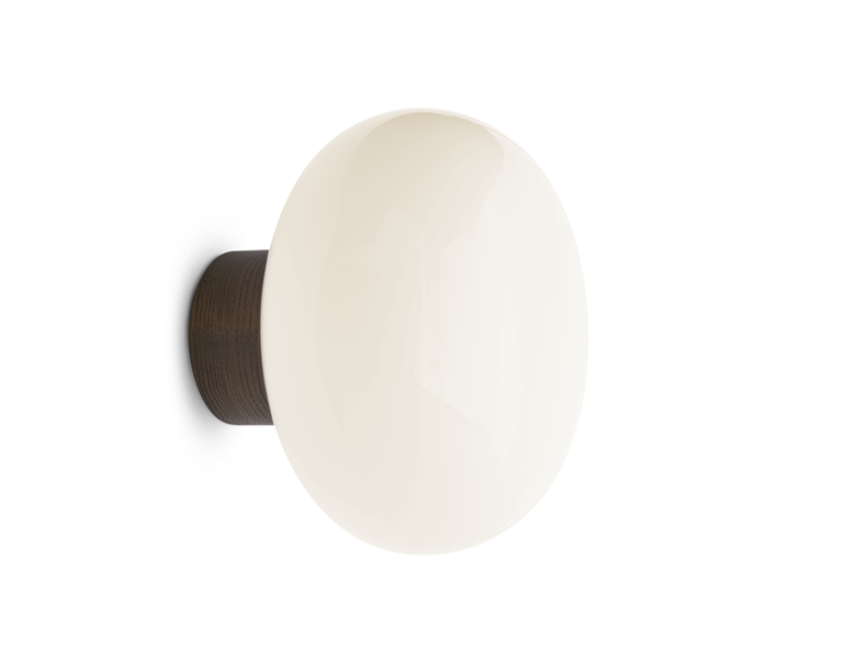 Applique Karl-Johan — Smoked Oak w. White Opal Glass