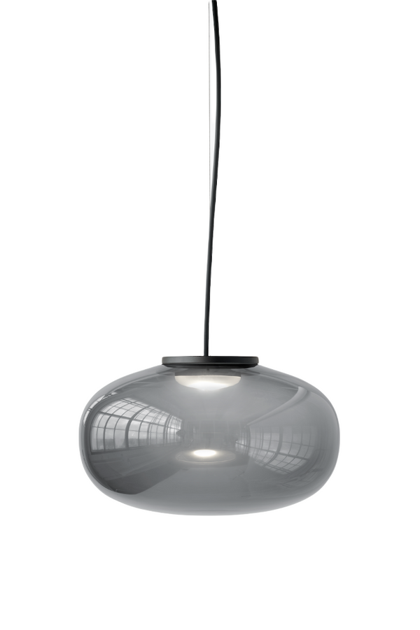 Suspension Karl-Johan en verre fumé — Large