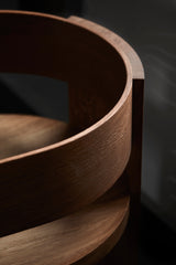 Chaise de diner Collector — Chêne foncé et cuir