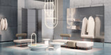 Table basse miroir Francis Extra grande — Bleu & Jaune