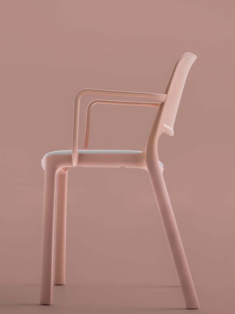 Chaise Lotus avec tissu — P5P Rose & T1 G03