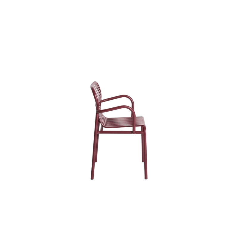 Chaise avec accoudoirs Weekend — Rouge-brun