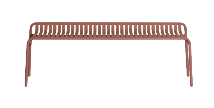 Banc de jardin sans dossier Weekend — Terracotta