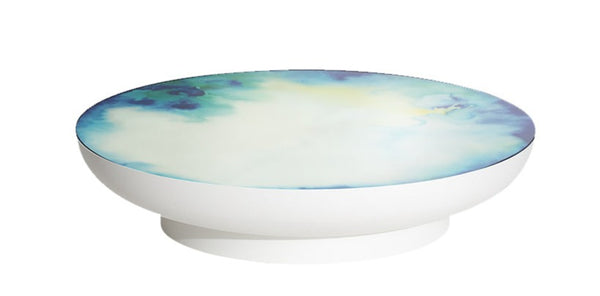 Table basse miroir Francis Extra grande — Bleu & Jaune