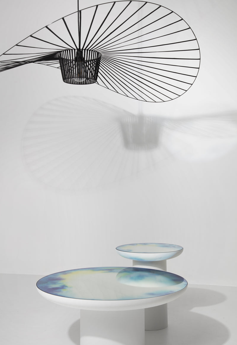 Table basse miroir Francis petite — Bleu & Jaune