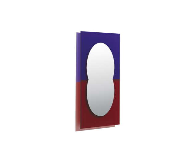 Miroir Wander Petit — Violet & Rouge-Brun