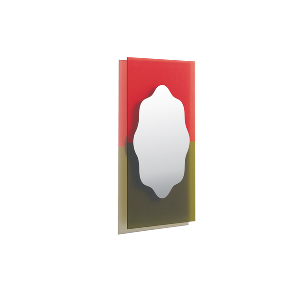Miroir Wander Petit — Vermillon & Kaki