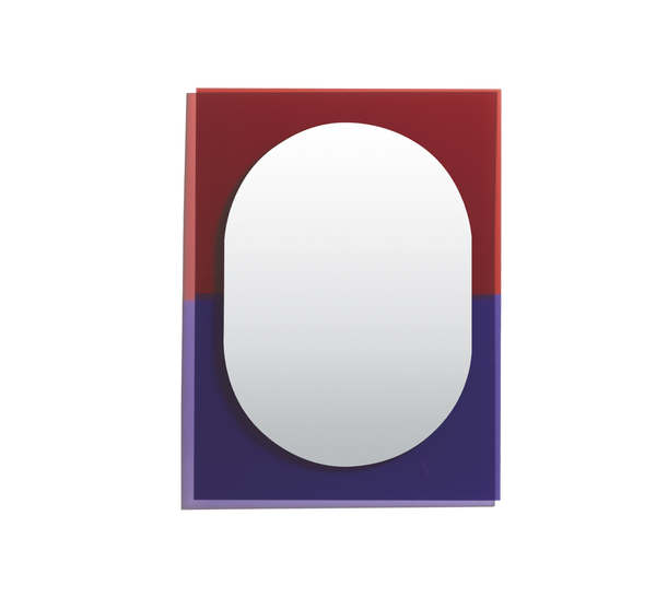 Miroir Wander Medium — Violet & Rouge-Brun