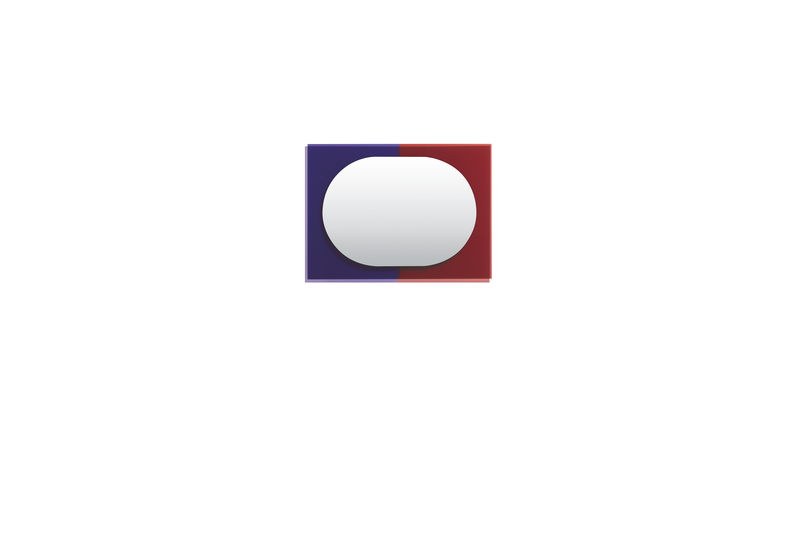 Miroir Wander Medium — Violet & Rouge-Brun