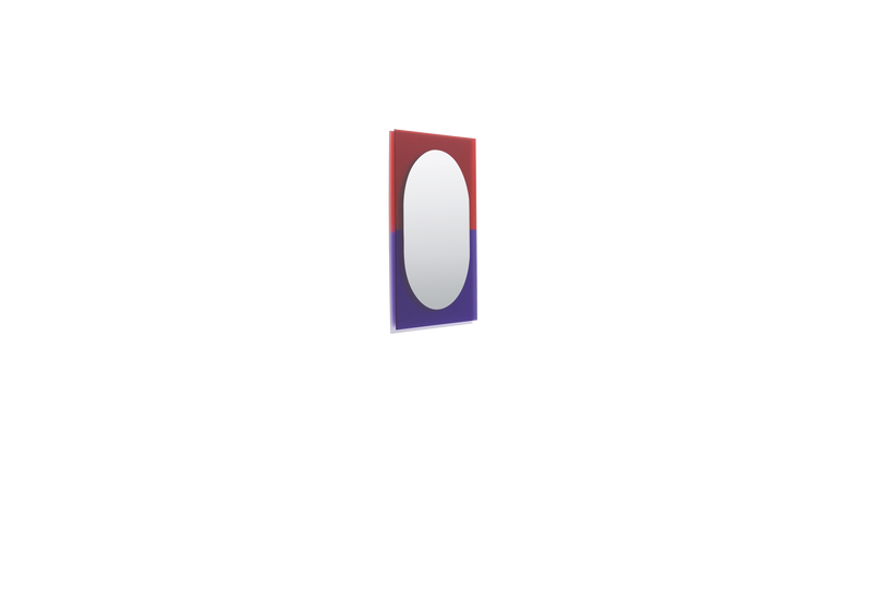 Miroir Wander Medium — Violet & Rouge-Brun
