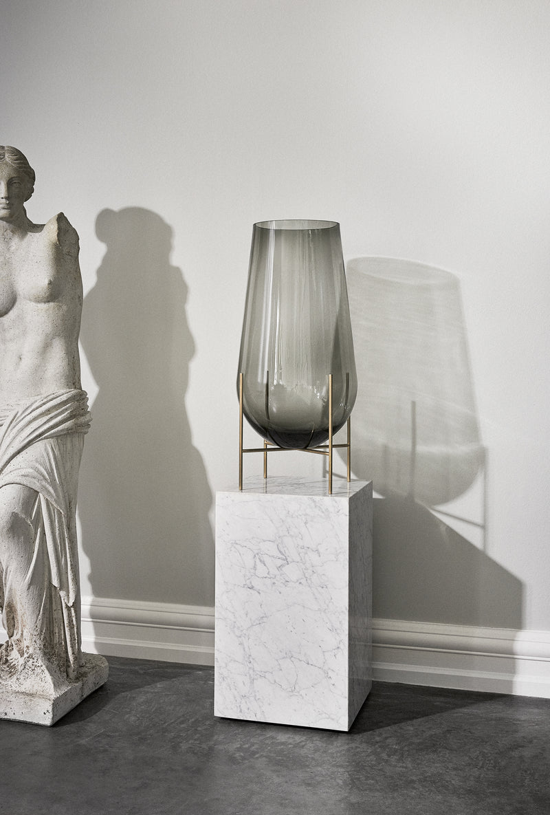 Table Plinth en marbre — Tall Blanc