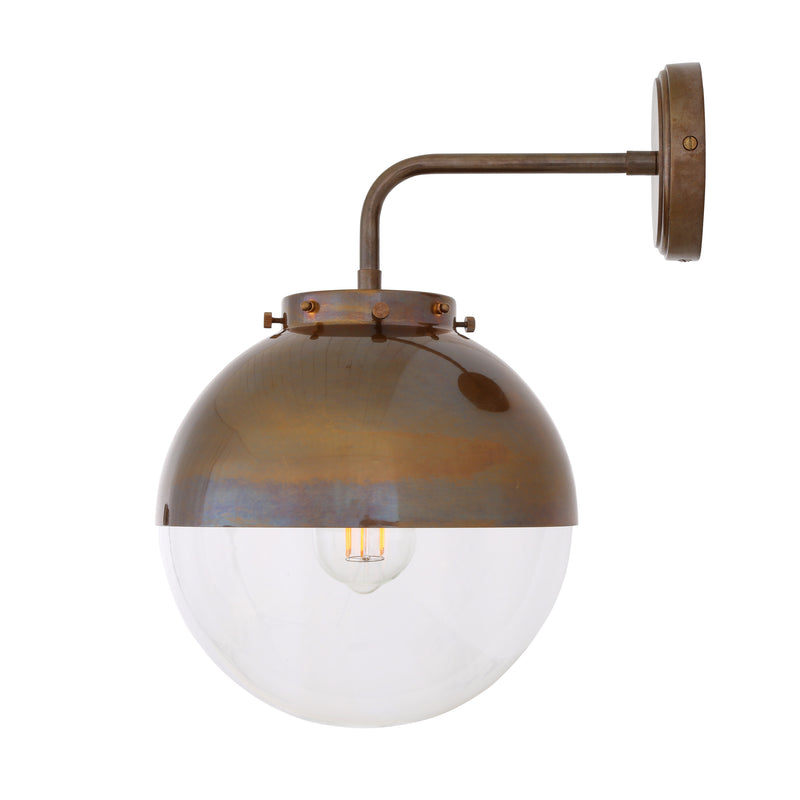 Applique Mica — Laiton antique & Verre transparent