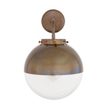 Applique Mica — Laiton antique & Verre transparent