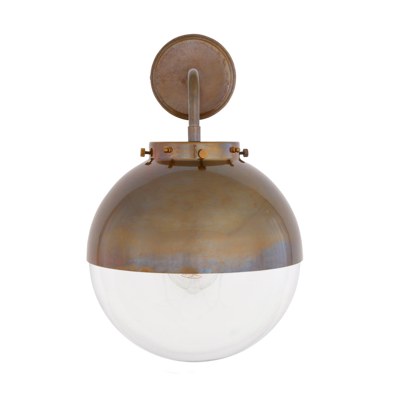 Applique Mica — Laiton antique & Verre transparent