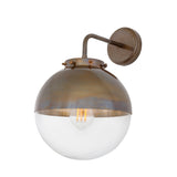 Applique Mica — Laiton antique & Verre transparent