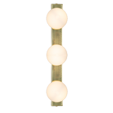 Applique de salle de bain Noelani — Laiton poli & Verre opale
