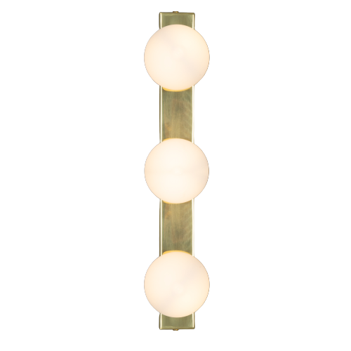 Applique de salle de bain Noelani — Laiton poli & Verre opale