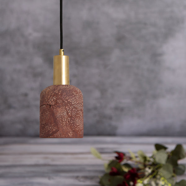 Suspension Osier — Rouge Fer
