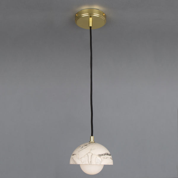Suspension dôme Ferox — Céramique marbrée
