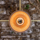 Lustre Eclipse en laiton et verre prismatique