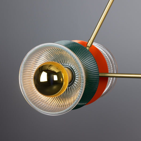 Lustre Eclipse multicolore — Verre holophane