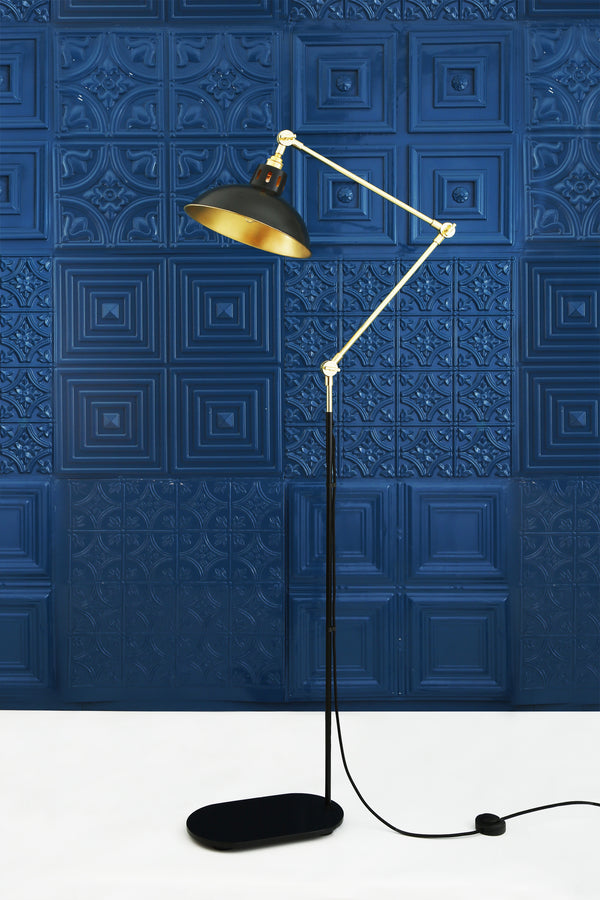 Lampadaire Senglea — Noir et doré