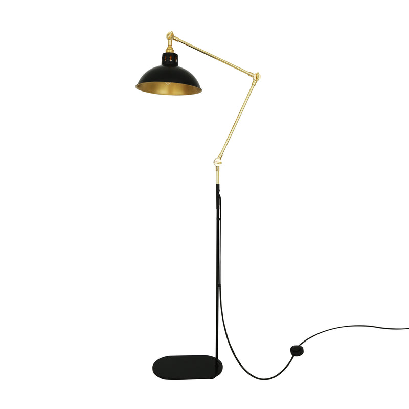 Lampadaire Senglea — Noir et doré