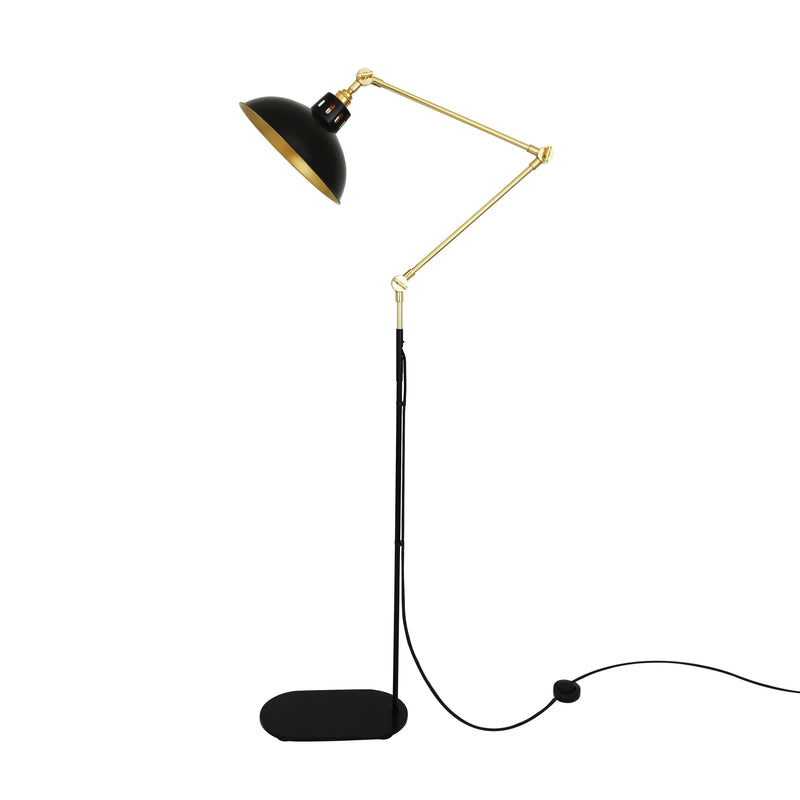 Lampadaire Senglea — Noir et doré