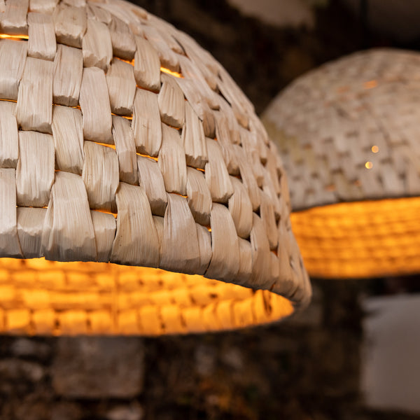 Suspension Betty en rotin abaca — Grande