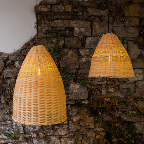 Suspension Altus en rotin naturel — Petite