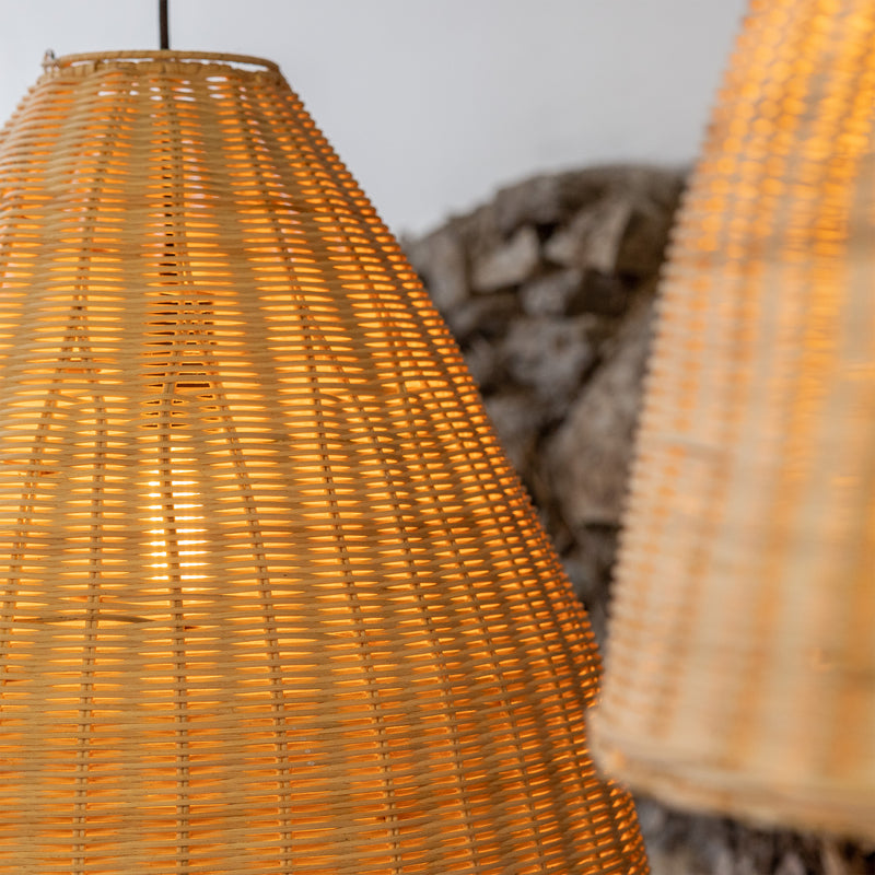 Suspension Altus en rotin naturel — Petite