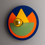 Applique murale à disques colorés Neptune — Doré bleu