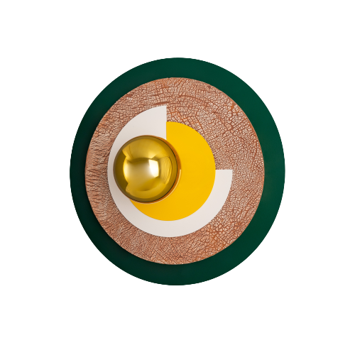 Applique murale à disques colorés Jupiter — Doré vert
