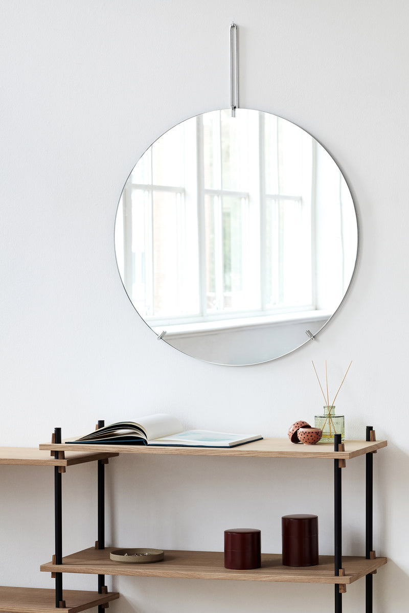 Miroir Rond Ø 70cm — Argent