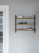Etagère murale — Noir & Chêne clair 115.1