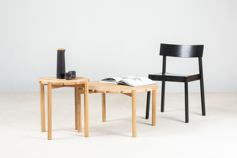 Table basse Pinion Ø 80cm — Chêne Clair