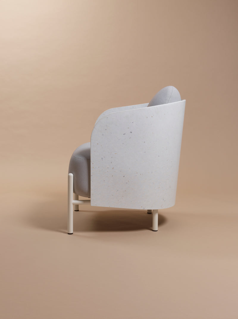 Fauteuil Art en plastique recyclé — Blanc