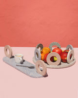 Plateau Otto en céramique recyclée — Vert/Gris