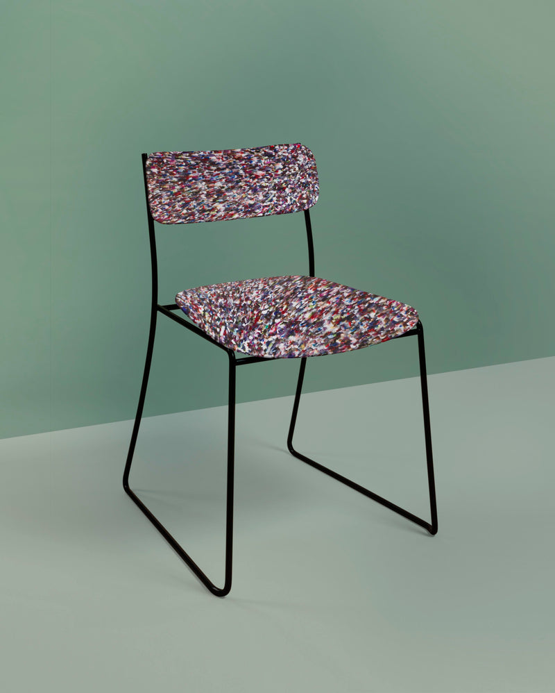 Chaise Sen en plastique recyclé — Noir & multicolore